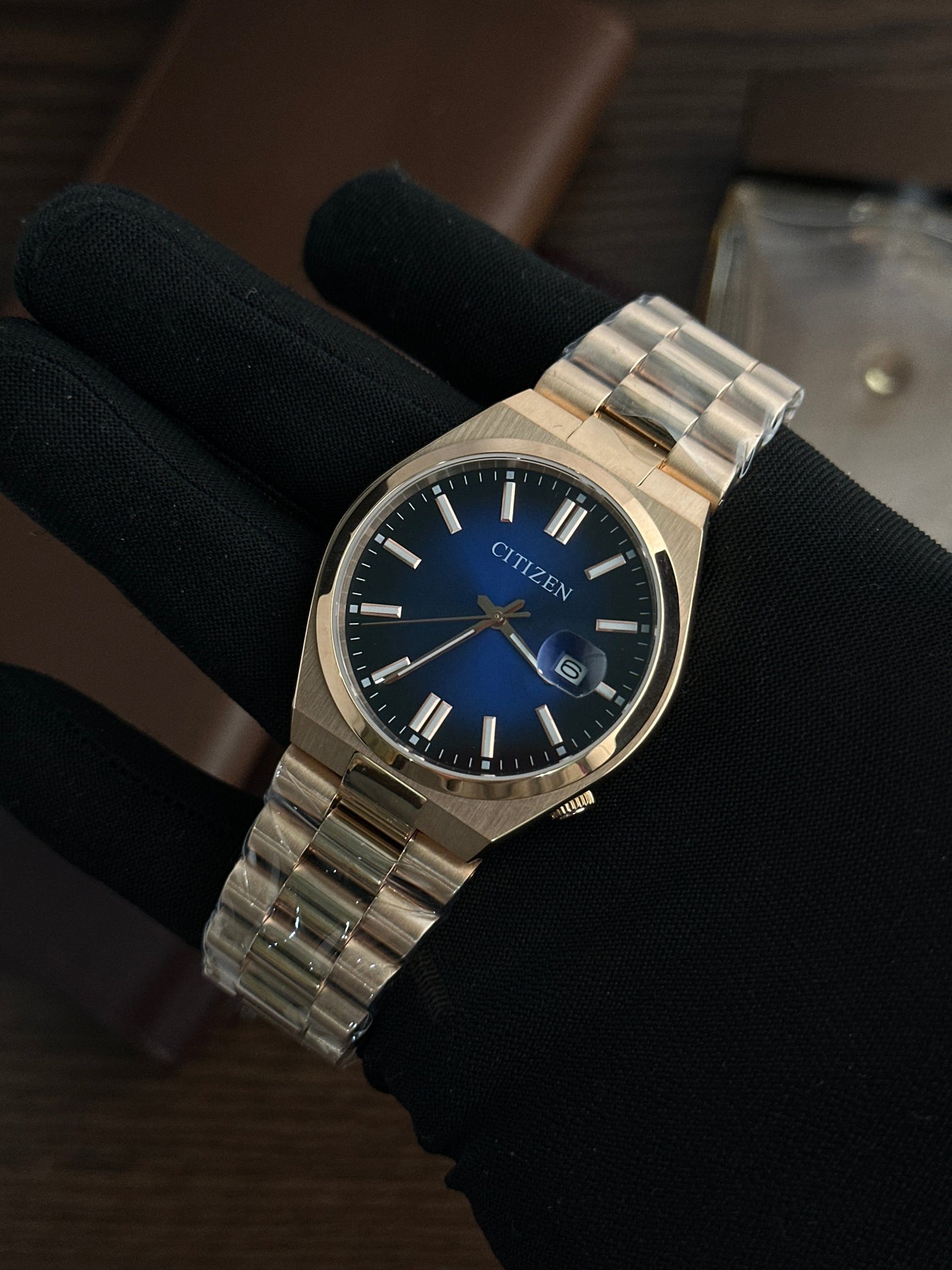 CTZN - Tsuyosa Rose Gold Blue Quartz - AAA Quality