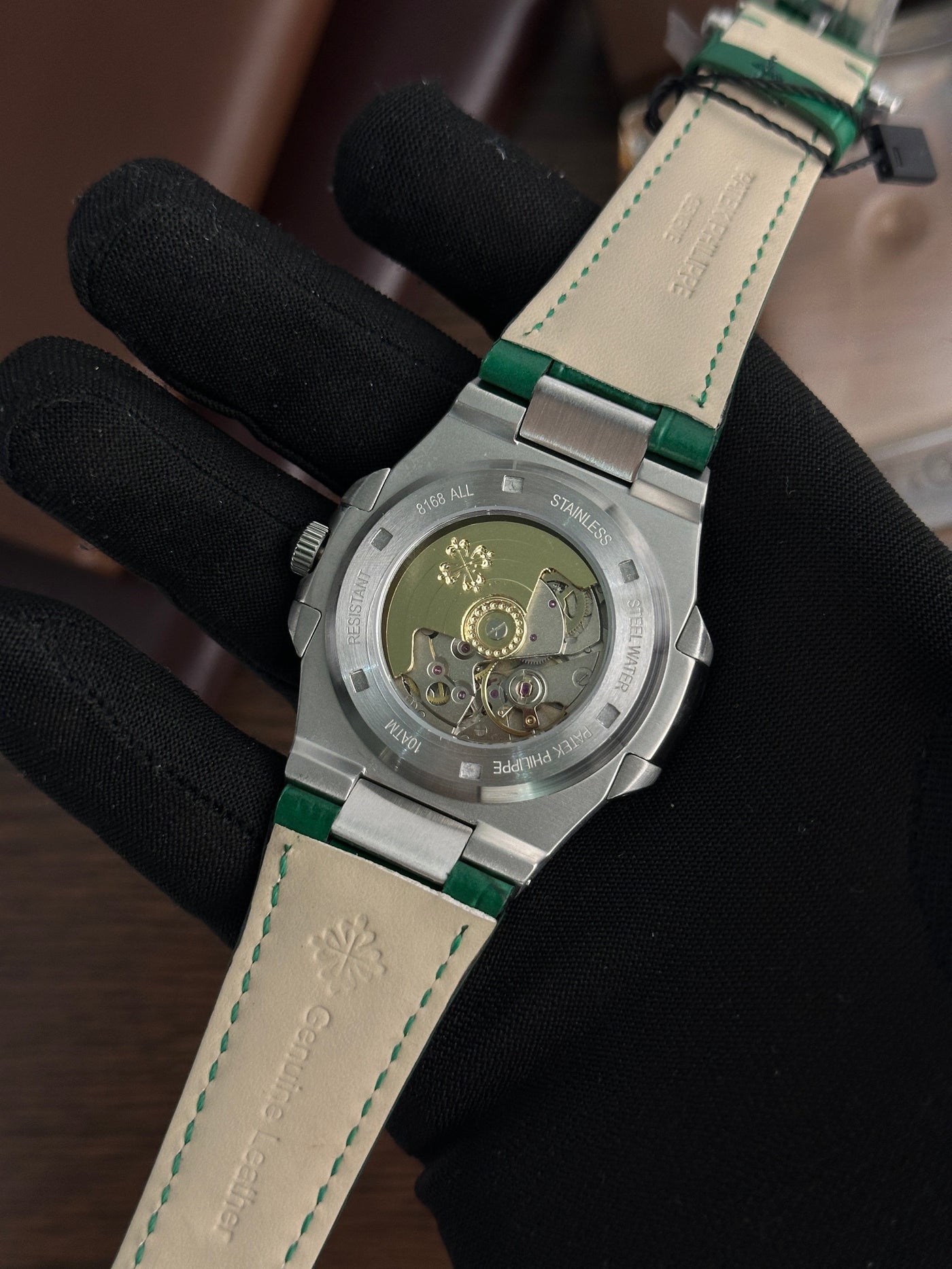 PP - Nautilus Silver Green Leather - AAA Quality