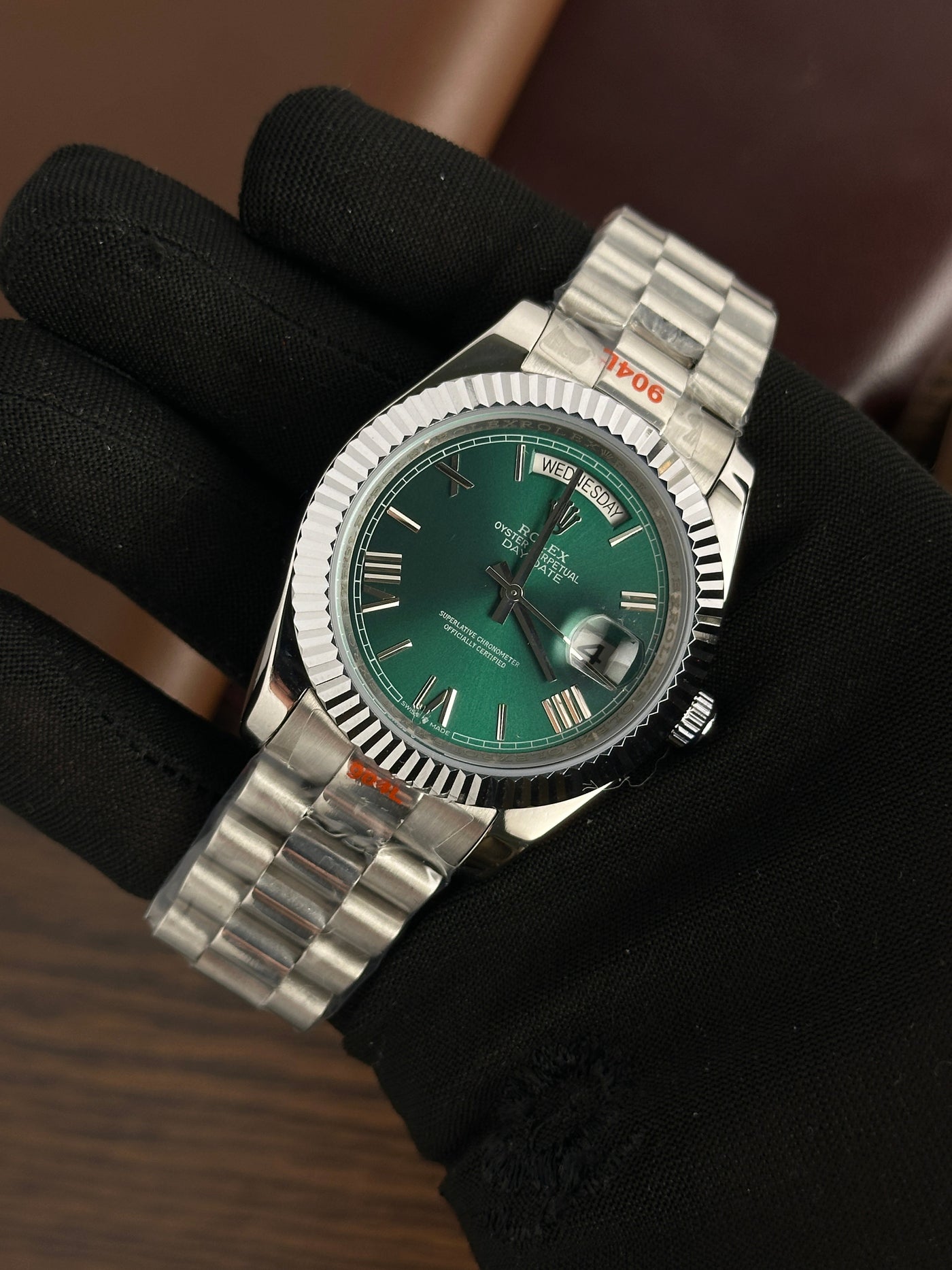 RLX - Day Date Silver Green - AAA Quality