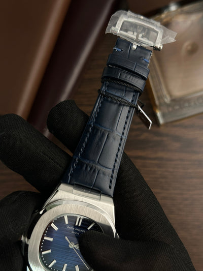 PP - Nautilus Silver Blue Leather - AAA Quality