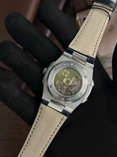 PP - Nautilus Silver Blue Leather - AAA Quality