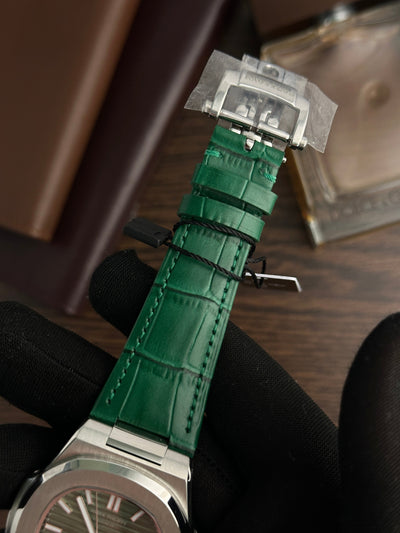 PP - Nautilus Silver Green Leather - AAA Quality